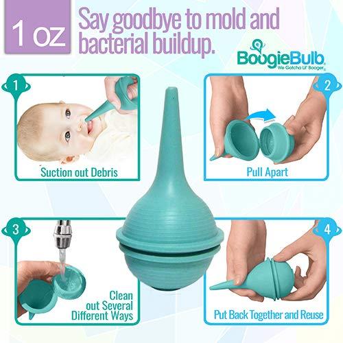 BoogieBulb Baby Nasal Aspirator Reusable & Cleanable Nose Suction for