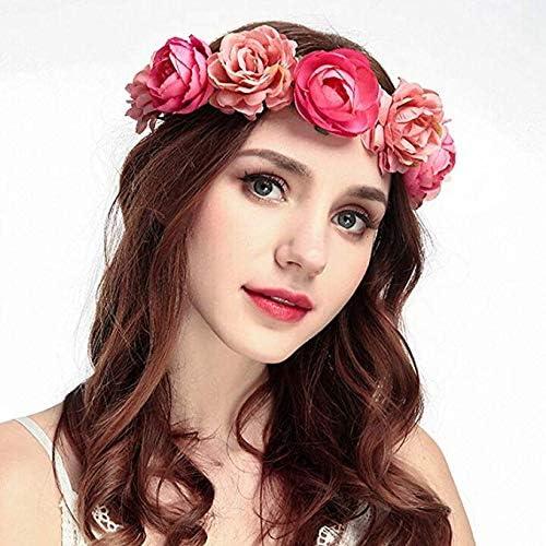 Flower Crown Floral Garland Headbands Boho Rose Hair