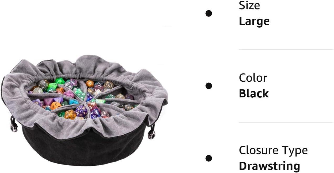Large Black Drawstring Bag for RPG DND Dice - Holds Over 300 Dice | Ideal  for MTG Games | Storage Pockets | Buy Now with Express International  Delivery | GoSupps.com
