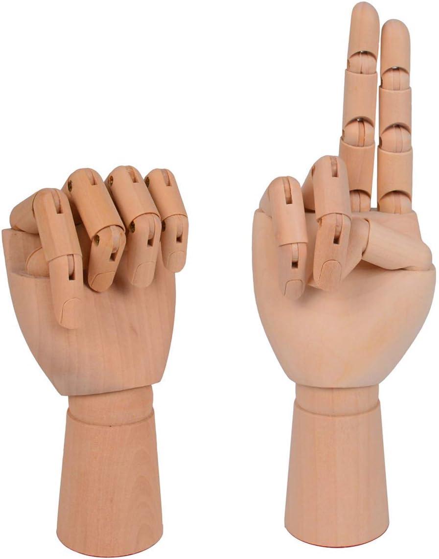 Buy Art Mannequin, Yookat Wood Art Mannequin Hand Model - Perfect for  Drawing, Sketch, etc.(Female Hand) 10 inch Wooden Sectioned Flexible  Fingers Manikin Hand Figure Random Left or Right Hand Online at