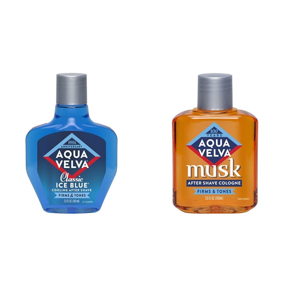 Aqua Velva After Shave Bundle, Musk After Shave Cologne, 3.5 oz
