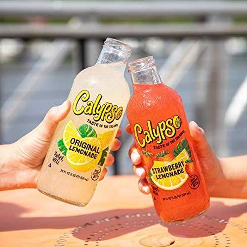 Calypso Lemonades 16 Ounce Glass Bottles 6 Pack (Southern Peach Lemonade)