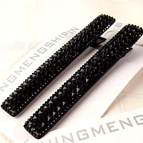Black Crystal Metal Alligator Clips Duckbill Clips Hair Clips