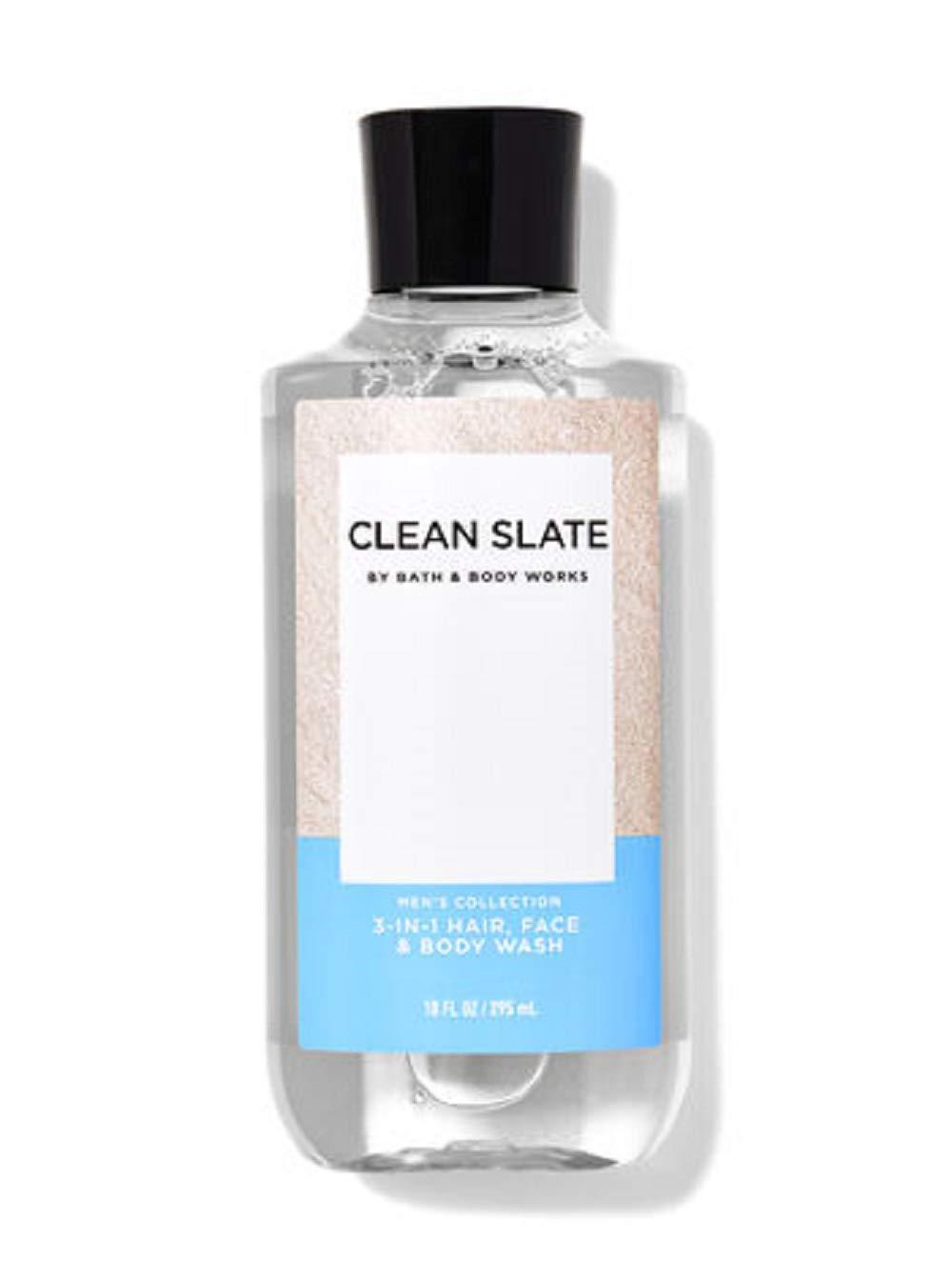 Bath and Body Works Clean Slate 3in1 Hair Face and Body Wash 10 Ounce Full Size Shower Gel