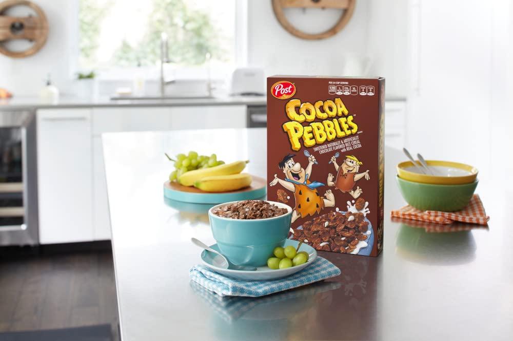 Post Cocoa Pebbles Cereal 15 Oz Delicious and Chocolatey Breakfast Option