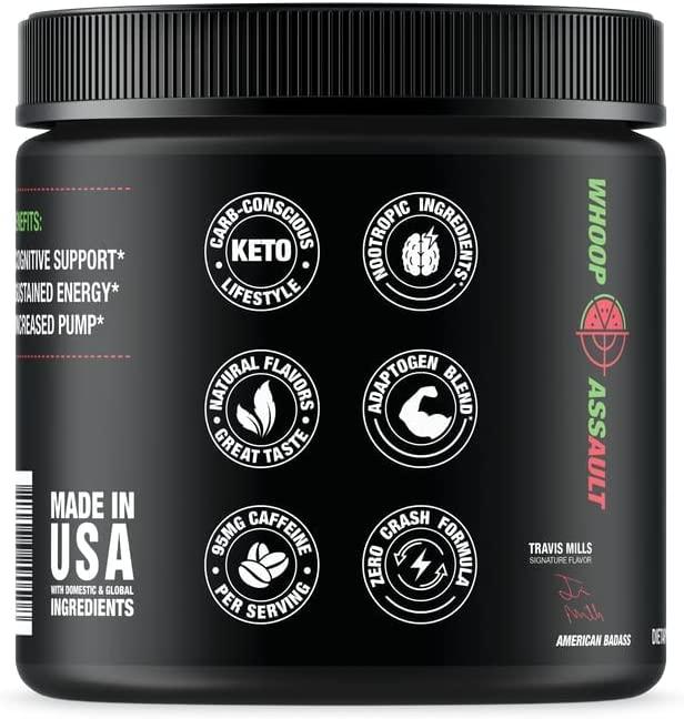 Jocko GO Pre Workout Watermelon KETO Nootropic Blend with Vitamin C