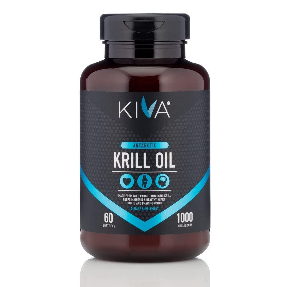 Kiva Pure Antarctic Krill Oil (60 Softgels) 1000mg High Concentration