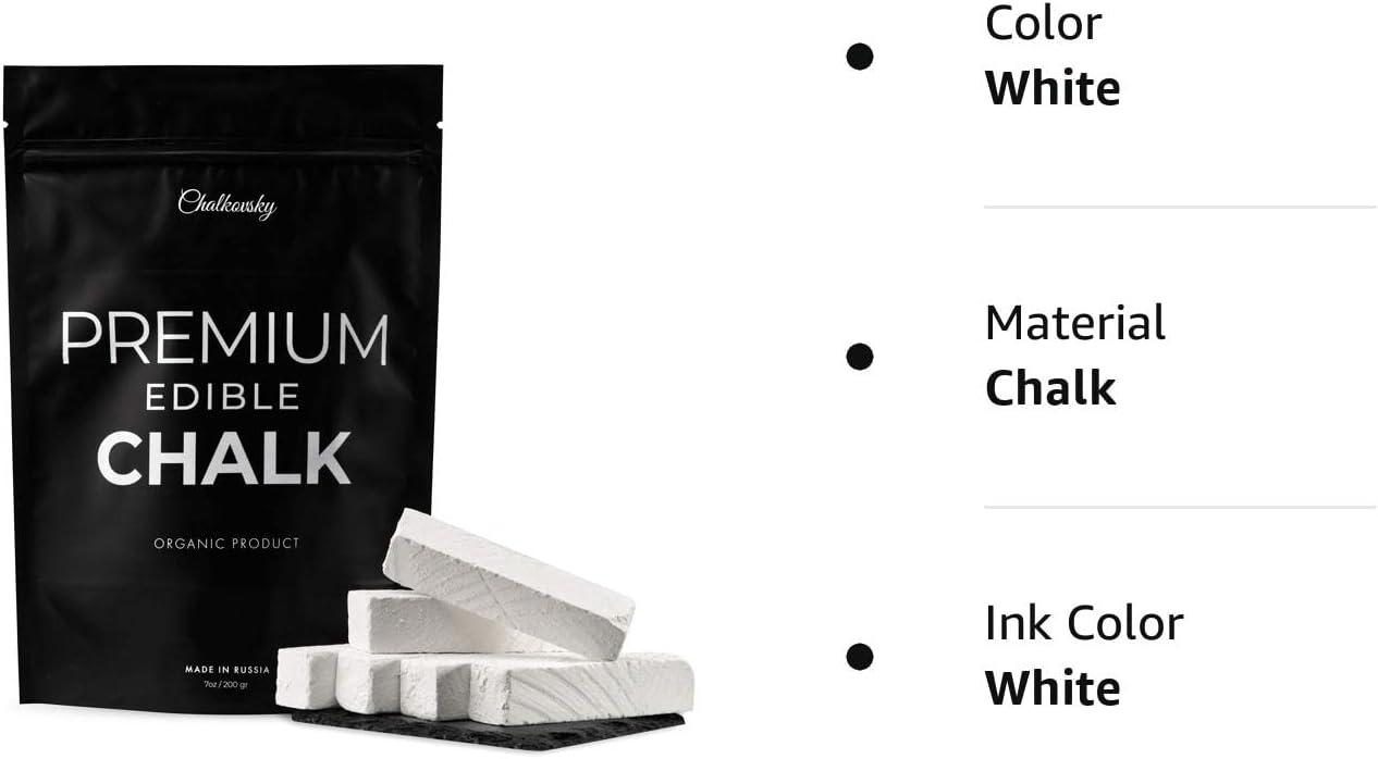 Chalkovsky Premium Edible Chalk - Natural Chalk for Eating