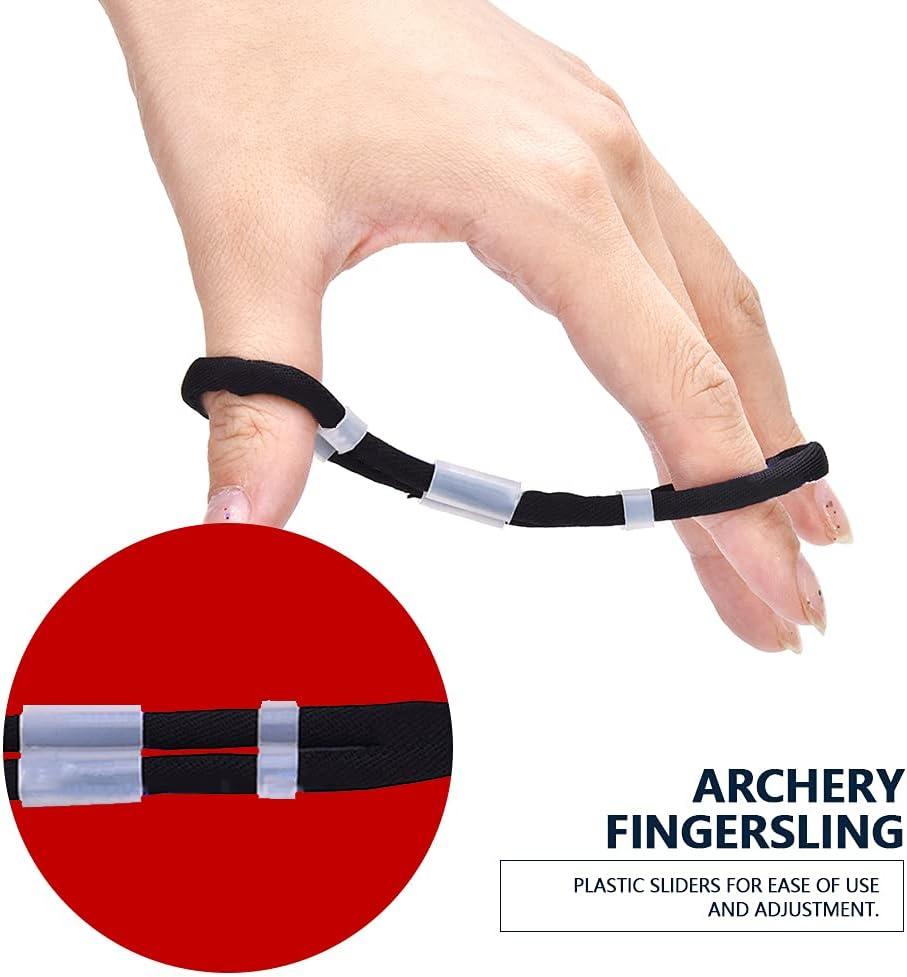 Adjustable Archery Finger Sling Soft Elastic Cloth for Recurve Bow