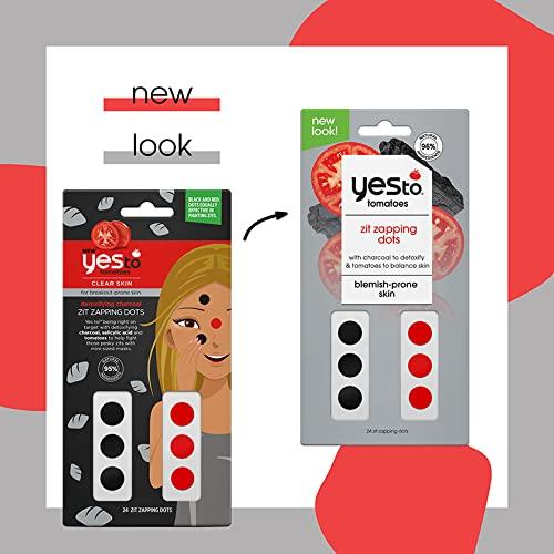 Yes To Tomatoes Detoxifying Charcoal Zit Zapping Dots, Red, 24 Count