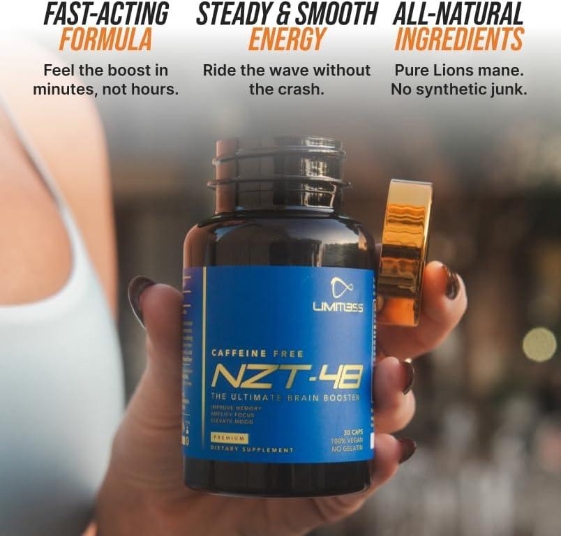NZT-48 Premium Brain Booster - Lions Mane Nootropic