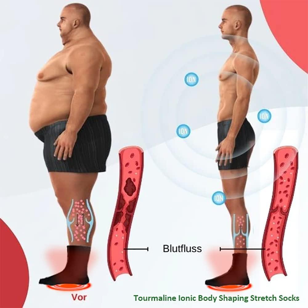 5 Pairs Tourmaline Ionic Body Shaping Stretch Socks Rapid Detox