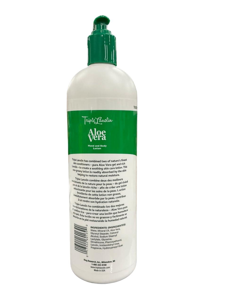 Buy Triple Lanolin Aloe Vera Hand & Body Lotion 20 Oz Moisturizing &  Nourishing Formula | International Shipping Available | Buy Now with  Express International Delivery | GoSupps.com