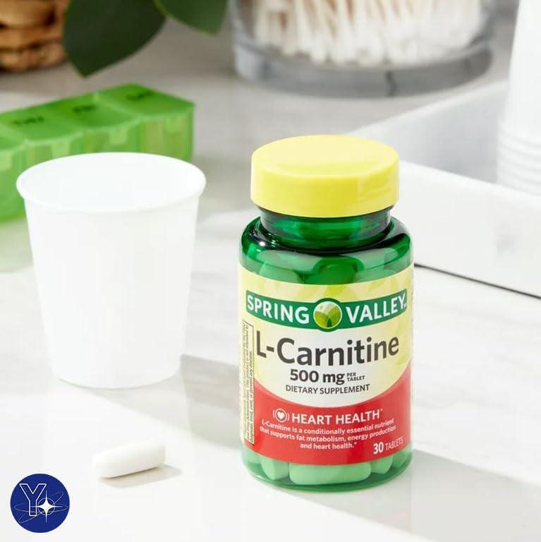 Shop L-Carnitine Amino Acid Supplement - Spring Valley 500mg 30 Count |  Unflavored | YOLOMOLO Gift Bookmark Included | International Shipping  Available | Buy Now with Express International Delivery