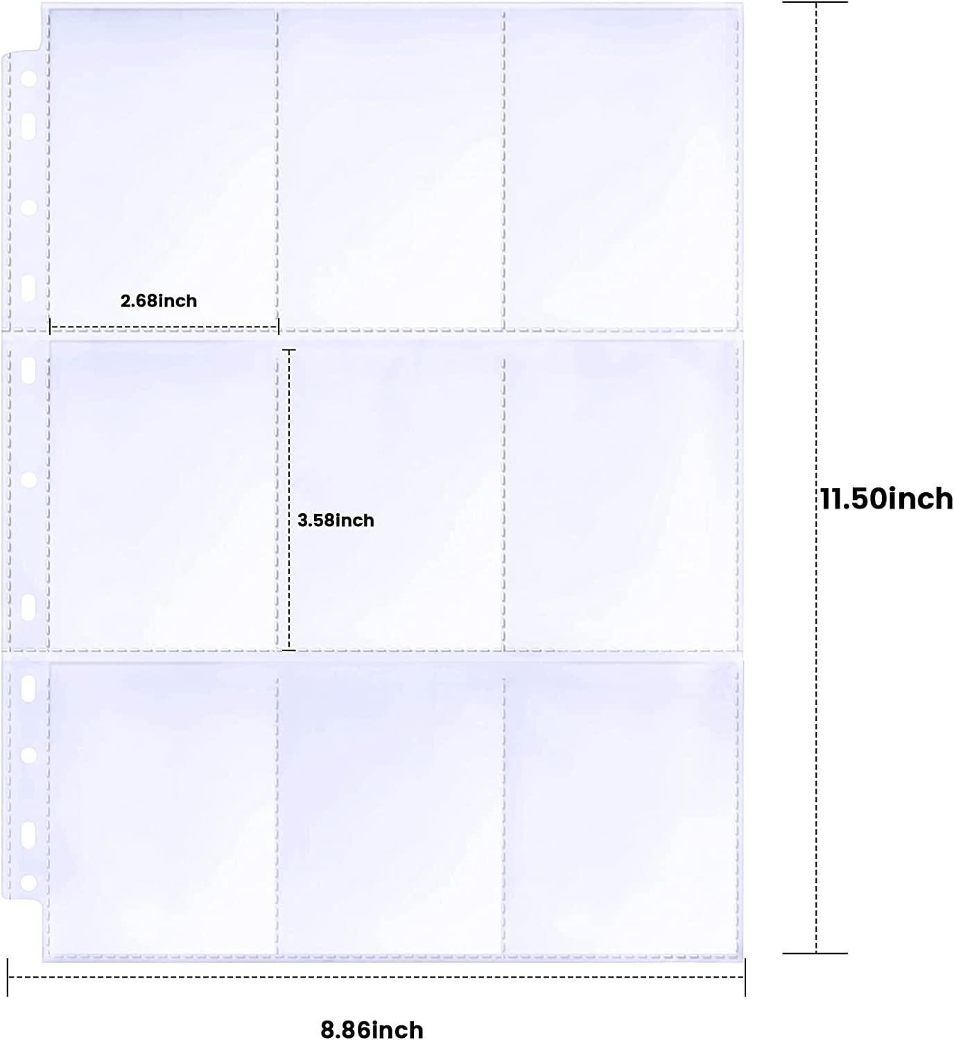 360 Pockets Binder Card Sleeves Double-Sided 9 Pocket Trading Card Pages  for 3 Ring Binder Clear Plastic Pages Sleeves for Sport Cards Business Cards  Game Cards Photos 20 | Buy Now with