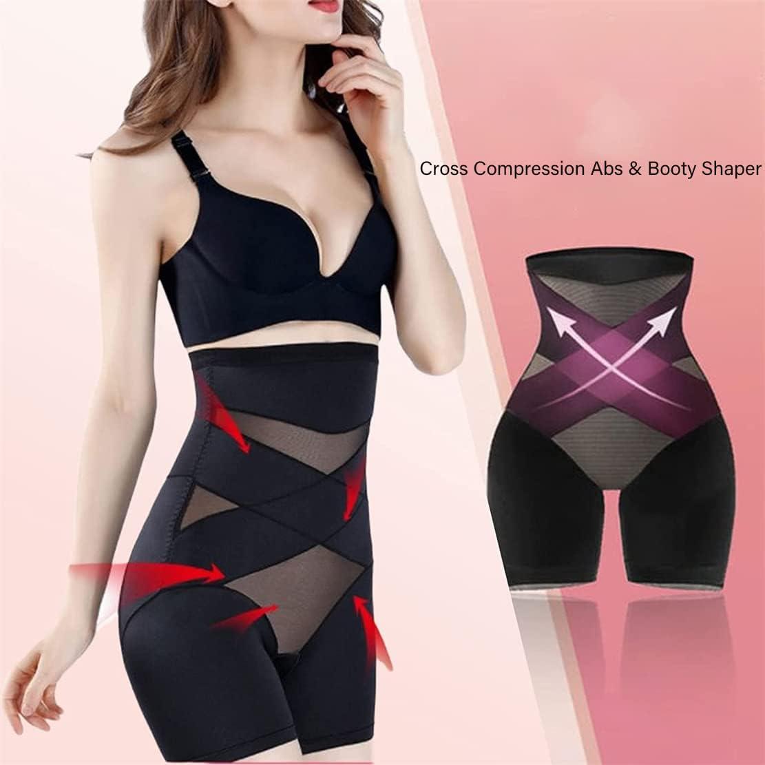 Cross Compression Abs Shaping Pants Women Slimming Body Shaper Tummy  Control 
