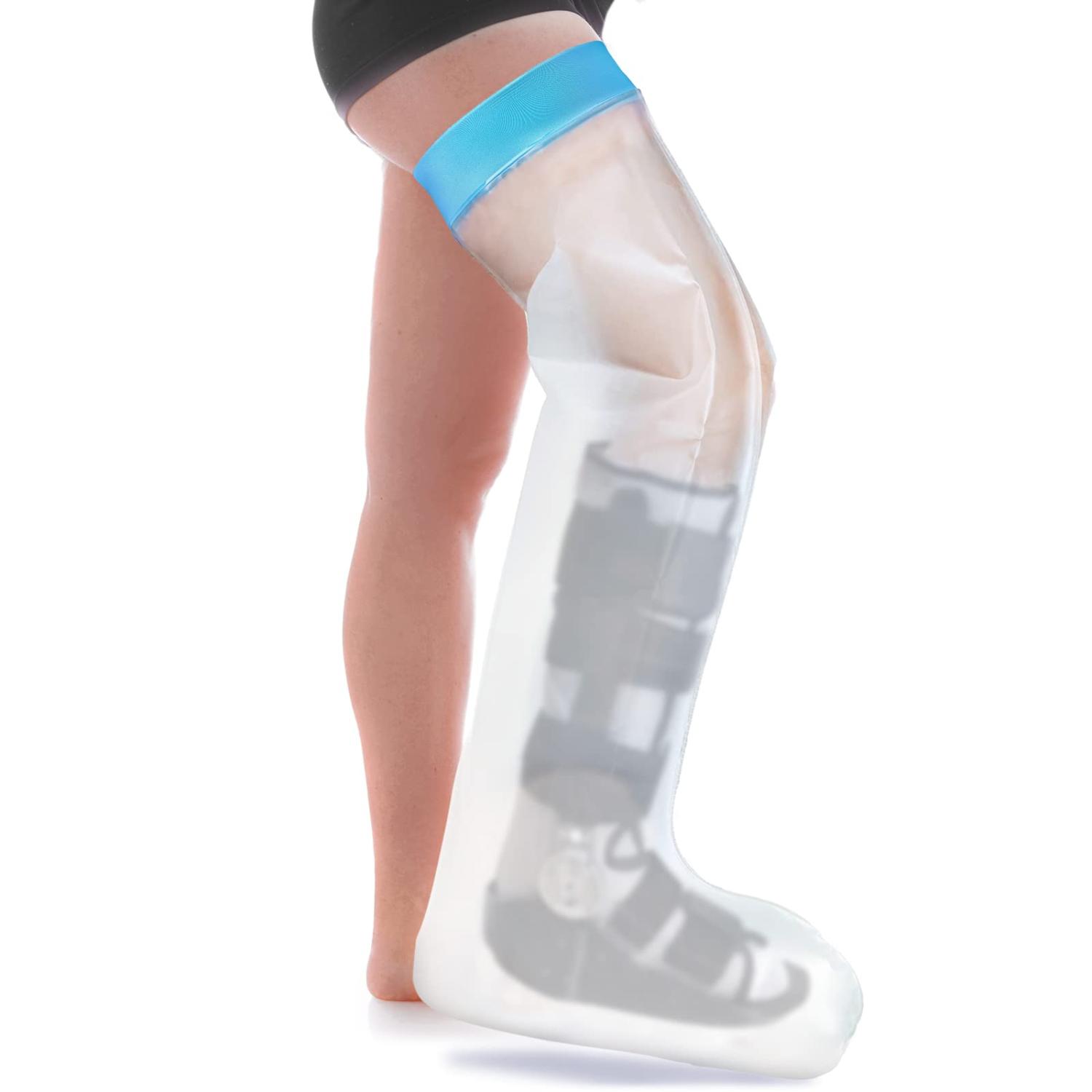 Waterproof Cast Covers for Shower Leg Adult Full long leg Protection to Wounds, Keeps Cast and