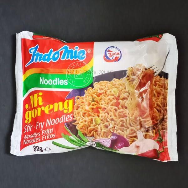Indomie Mi Goreng Stir Fry Noodles Original Flavor 80g (Pack of 20