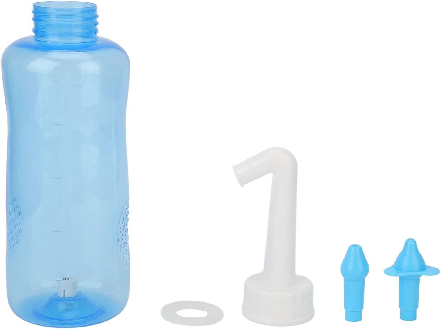 Neti Pot Kit Lavaggio Nasale - 5 Bustine Sale + Bottiglia 300 Ml + Spray + Borsa, Per Sollievo Sinusite