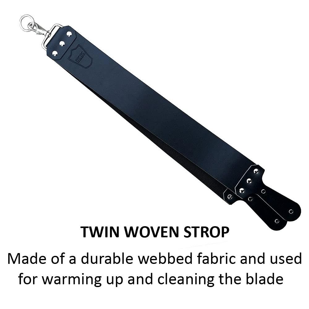 Parkers Handmade Latigo Leather Straight Razor Strop for Sharpening Straight  Razors & Knives Made in USA 3 x 27 (Black)