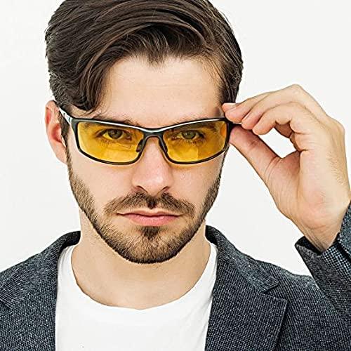 Bircen Night Vision Glasses for Driving, HD Anti Glare AlMg Frame