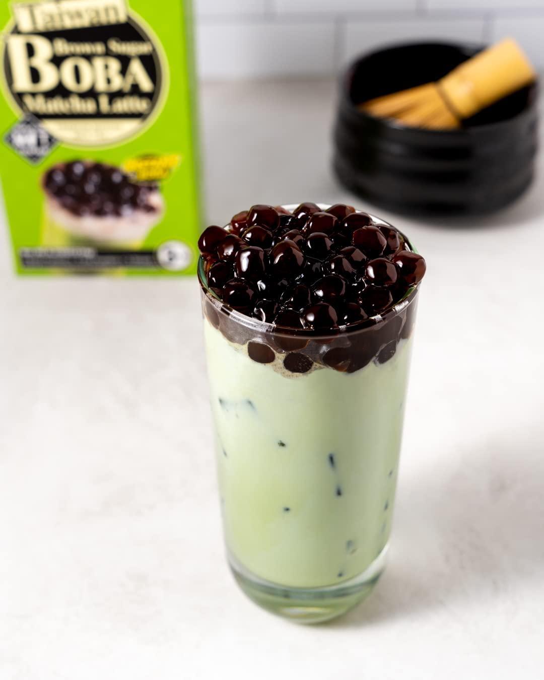 J WAY Instant Boba Bubble Pearl Variety Milk Fruity Tea Kit with Authentic  Brown Sugar Caramel Tapioca Boba, Ready in Under One Minute, Paper Straws