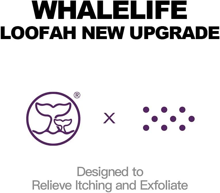 Loofah Sponge Bath Sponge for Women Men 4 Pack (Black Rough Surface)