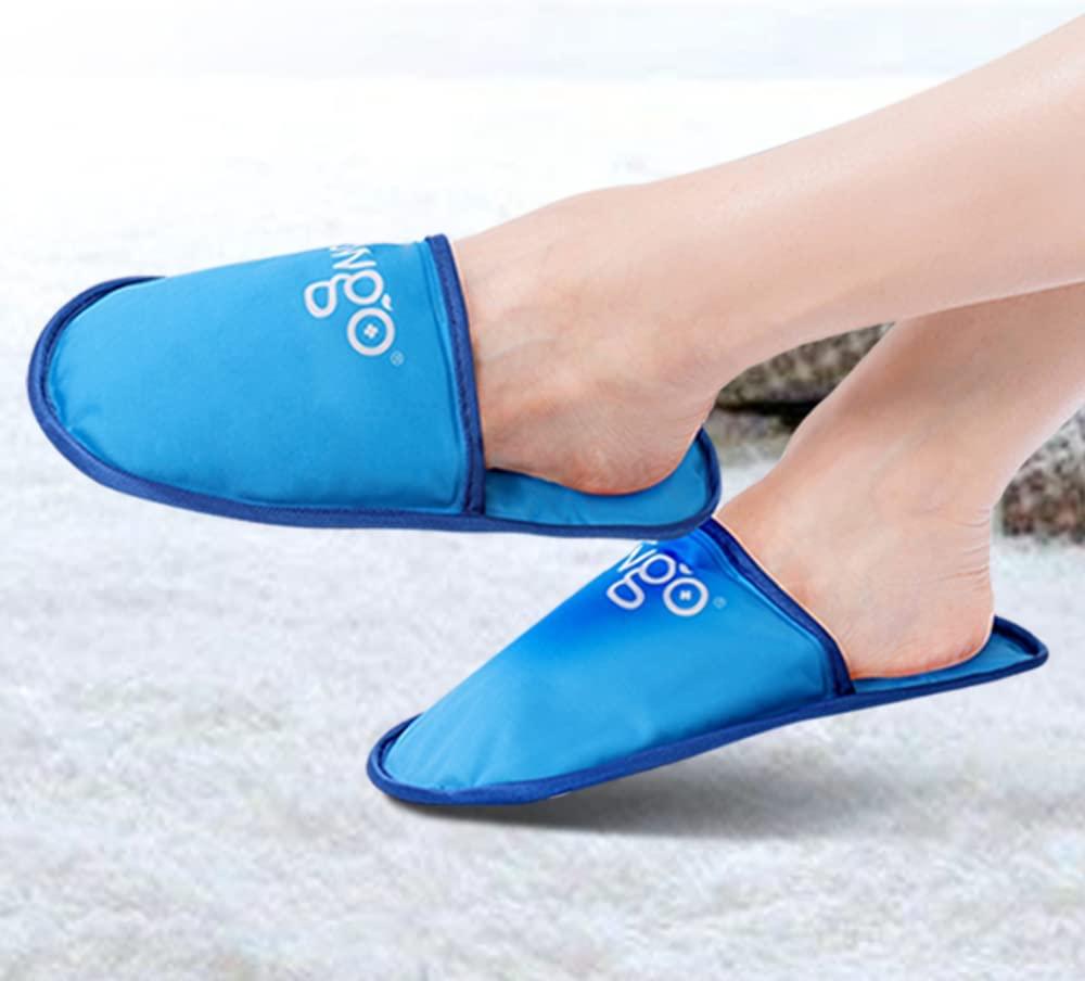 NEWGO Foot Ice Pack Slippers 2 Pack Gel Therapy for Swollen & Painful