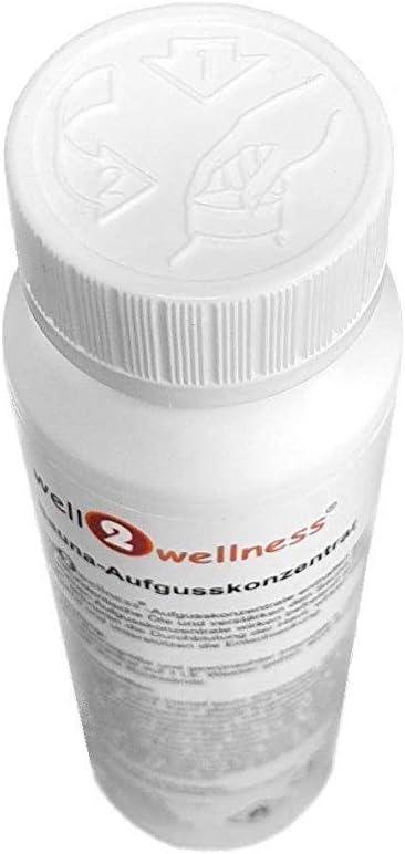 well2wellness Sauna Infusion Set 4 x 125 ml 'Classic 1' with Eucalyptus, Lavender, Mint, Spruce Apple Free 10 g Menthol Crystals