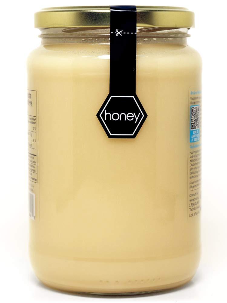 100 Canadian Raw Honey 2.2lbs Unfiltered, Unheated & Creamed Natural White Wildflower Honey