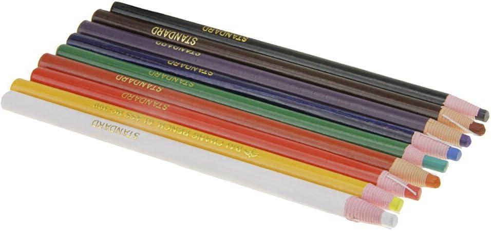 Assorted Color Peel-Off China Markers Grease Pencils Set Colored Drawing  Marking Crayon Pencil for Coloring Drawing Marking on the Wood Garments  Metal Fabrics Porcelain Film Paper Pack of 9