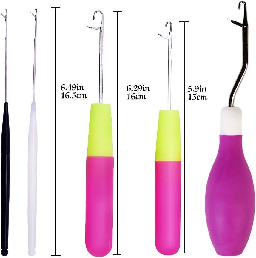 5 Pieces Different Size Latch Hook Set, Latch Hook Crochet Needle