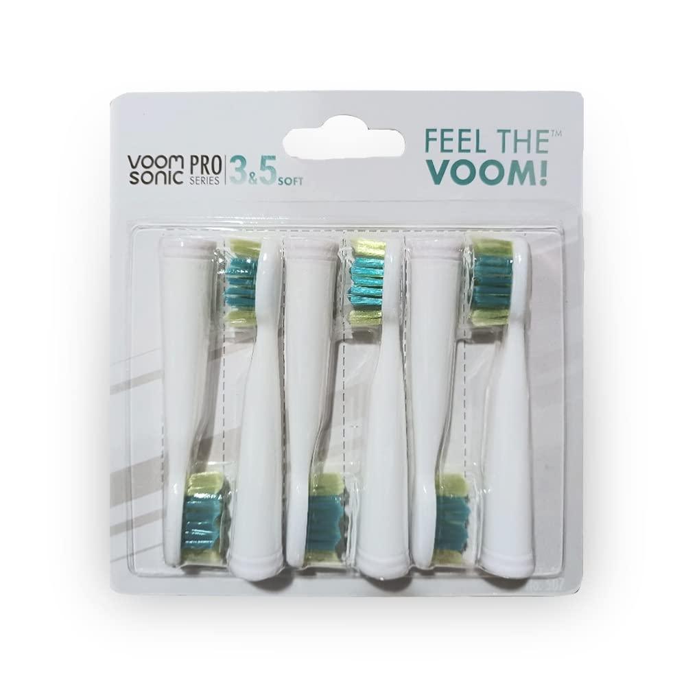 Voom Sonic Pro 3/Pro 5 Replacement Heads Pack of 6 Advanced Bristle