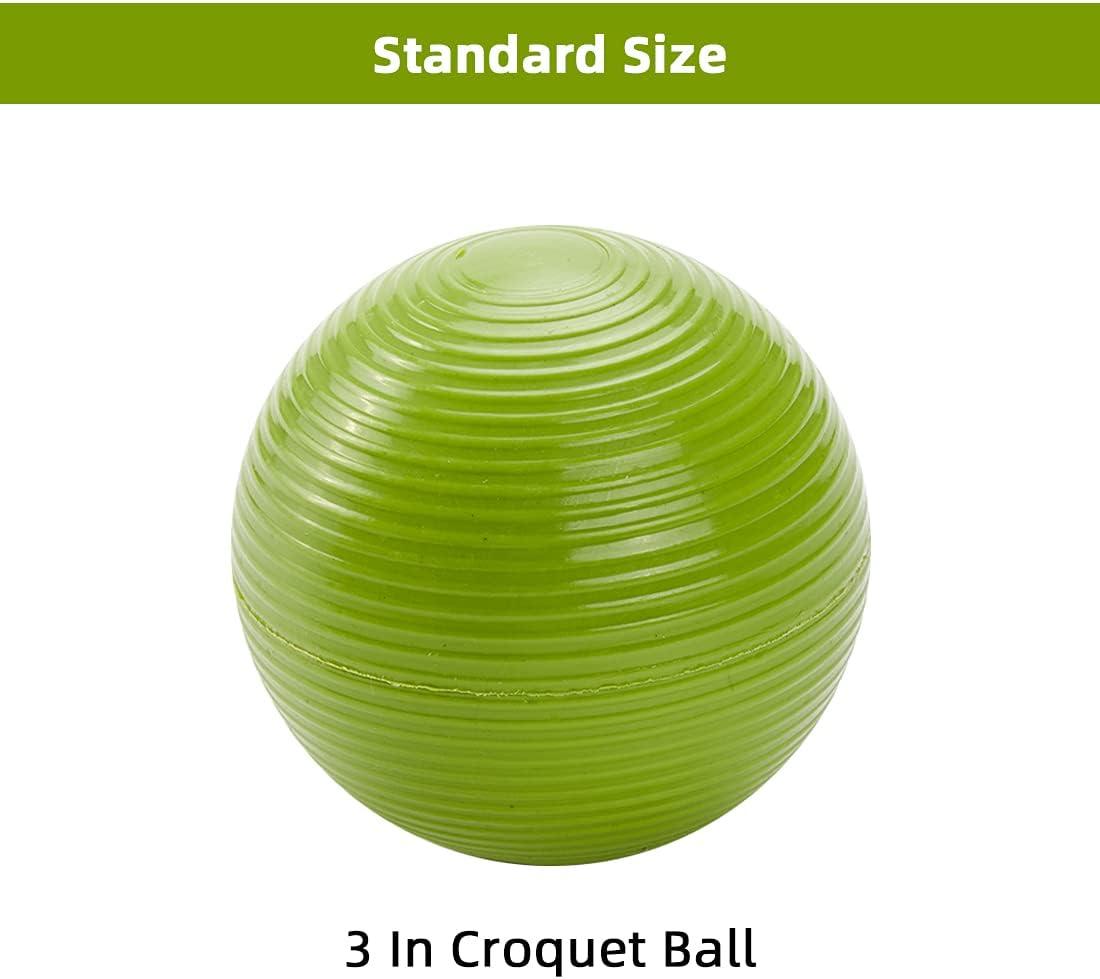 ApudArmis 3In Croquet Ball Replacement Set Set of 6 Colored Balls for