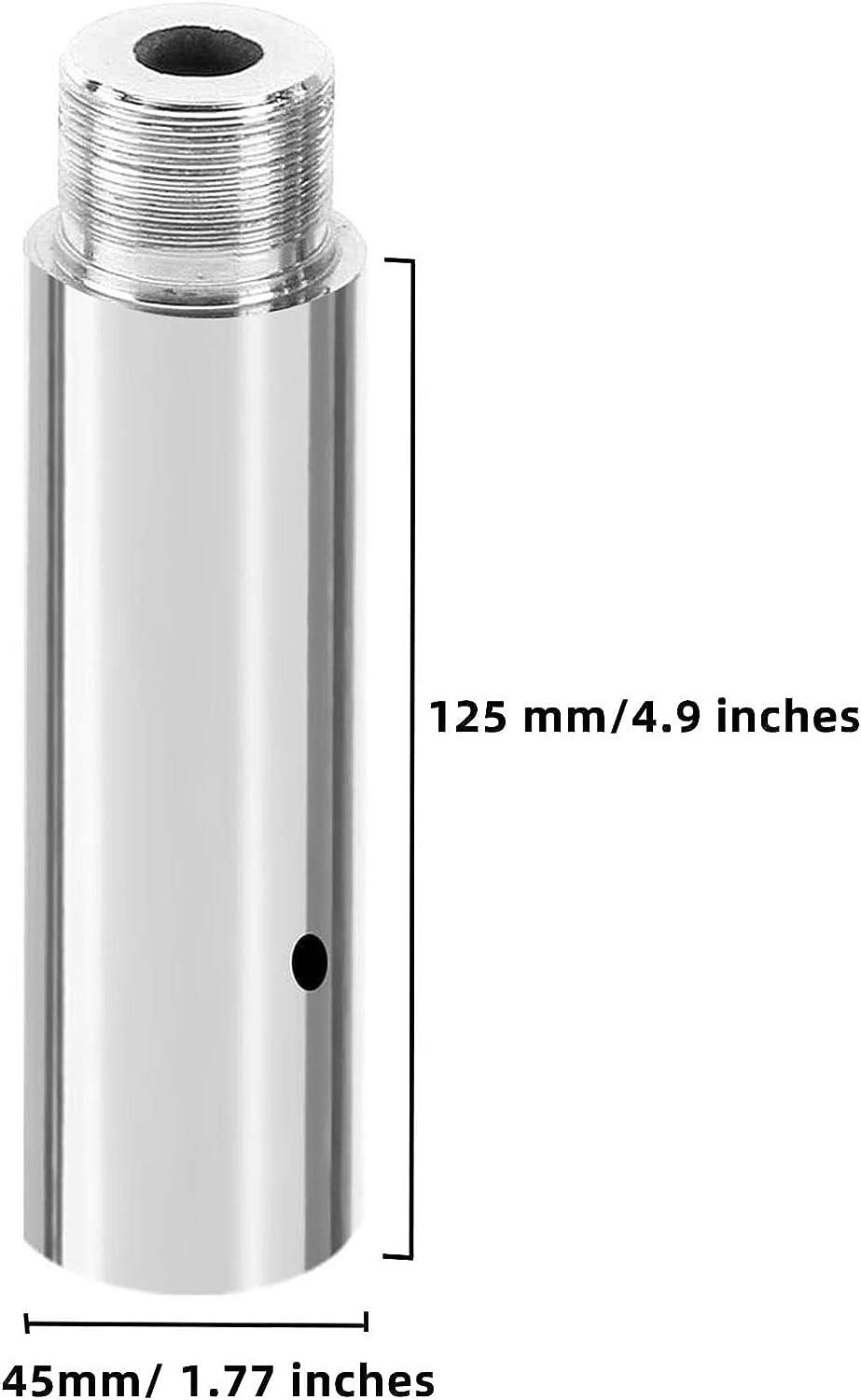 PRIOR FITNESS 125/250/500/1000mm Adjustable Pole for 45mm Dance Pole  Stainless Steel Accessories Tube to Connect Dancing Pole Titanium Adjust  Length Height 250mm Silver
