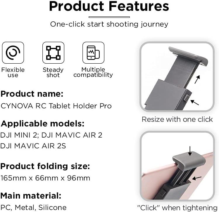 Adjustable Tablet Holder for DJI Drones CYNOVA RC Tablet Holder