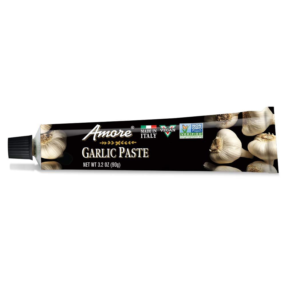Amore Vegan Garlic Paste In A Tube - Non GMO Certified and Made In Italy  (Pack of 1)