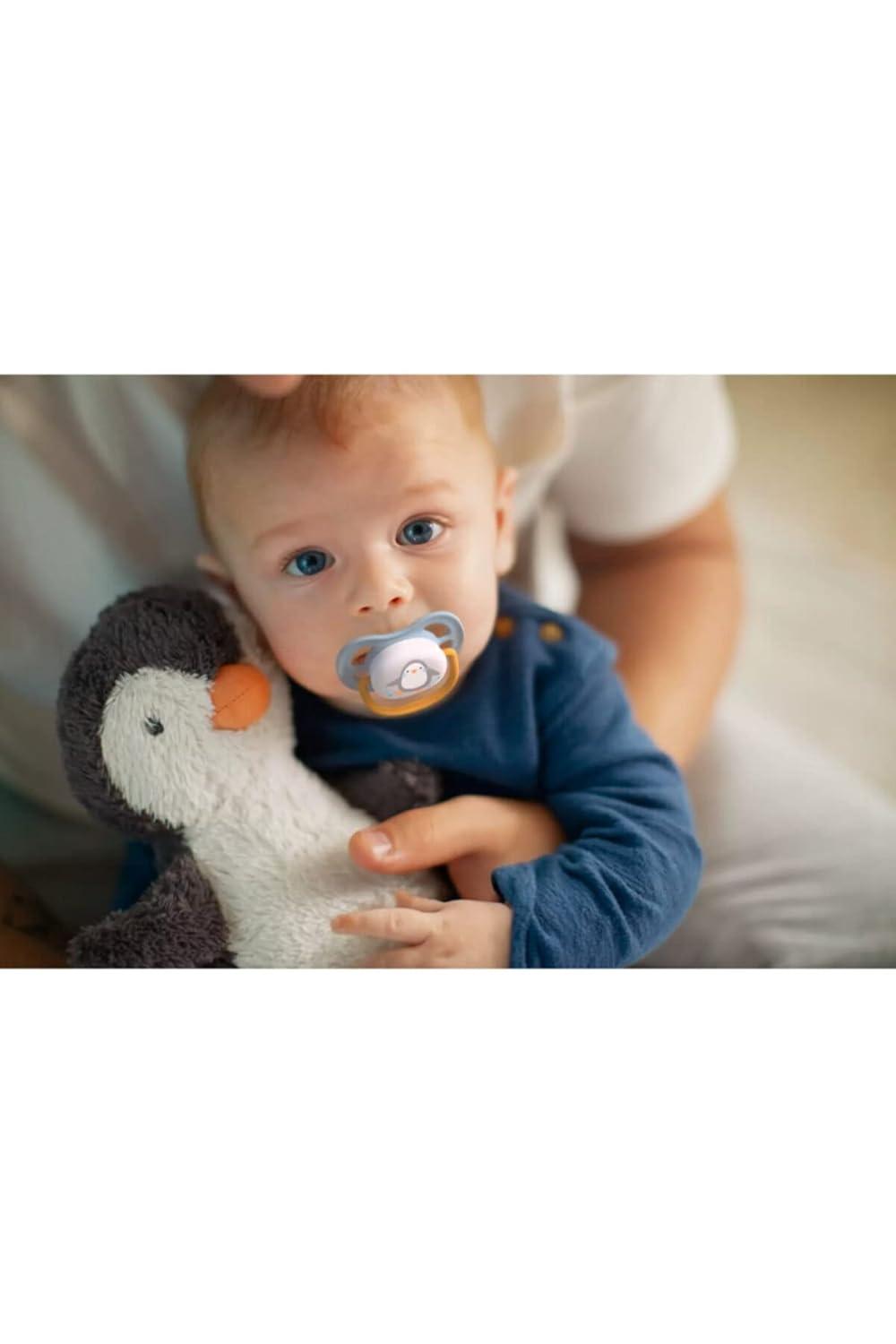 Philips Avent Ultra Air Animals 2 Ciucci In Silicone Per Neonati 0-6 Mesi - Elefante E Pinguino - 5