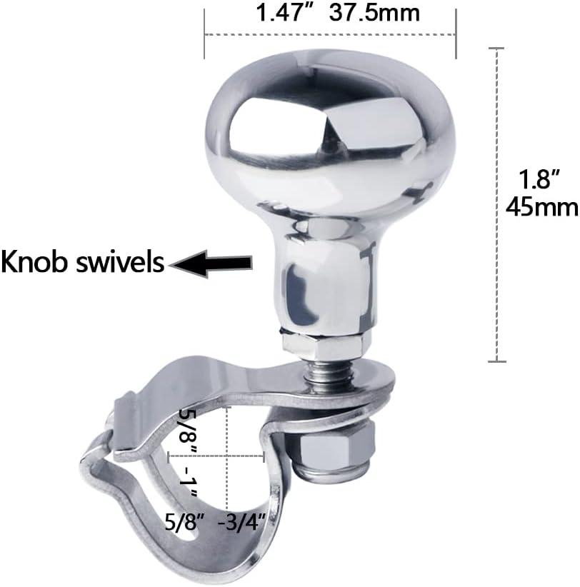 AISI 316 Stainless Steel Boat Steering Wheel Knob Marine Sport
