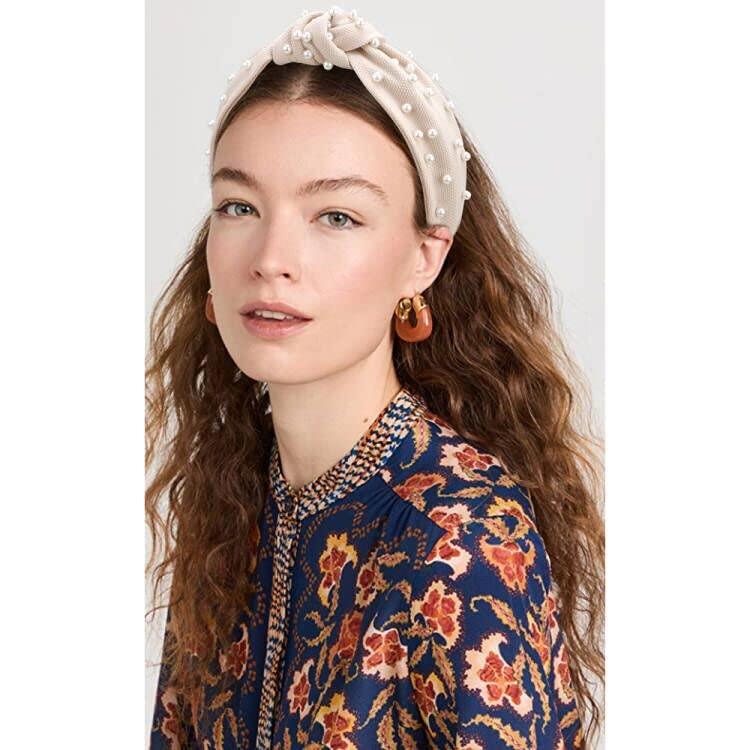 2 Pcs Atoden Pearl Knotted Headbands for Women - Stylish Beaded