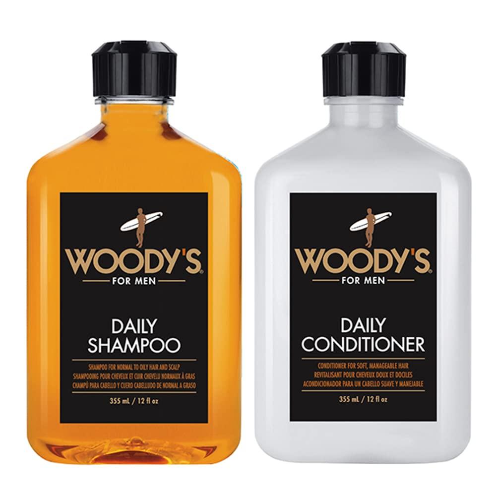 Woody's Quality Grooming for Men Daily Shampoo & Conditioner (12 Ounce)