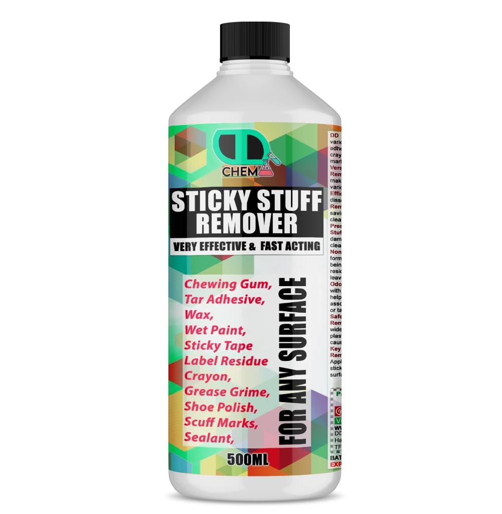 Sticky Stuff Remover multisurface adhesive used chewing gum wood glass metal tiles painted