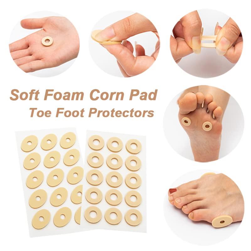 Corn Pads Soft Foam Callus Cushions U-Shaped Felt Callus Pads Self Stick  Adhesive Toe and Foot Care Protectors-45PCS
