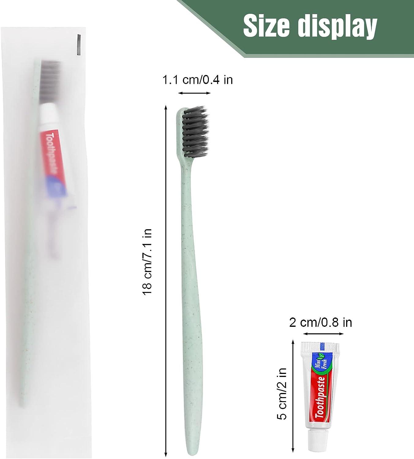 Xuezoioy Disposable Toothbrushes with Toothpaste 30 Pack Green Individually  Wrapped Disposable Travel Toothbrushes Kit in Bulk for Homeless Nursing  Home Hotel Charity