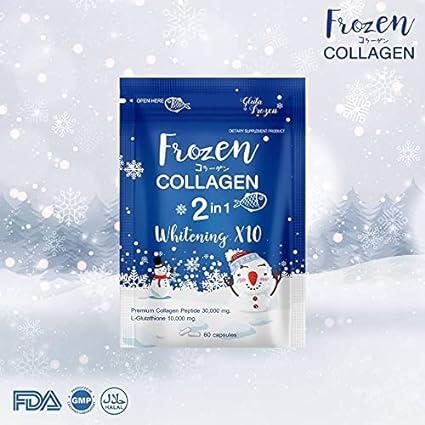 frozen glutathione Original Frozen Collagen Glutathione 2in1 Whitening 10X Authentic Thailand  glutathione capsule, Gluta Frozen with QR code Skin Whitening, Frozen not  ishin, relumins