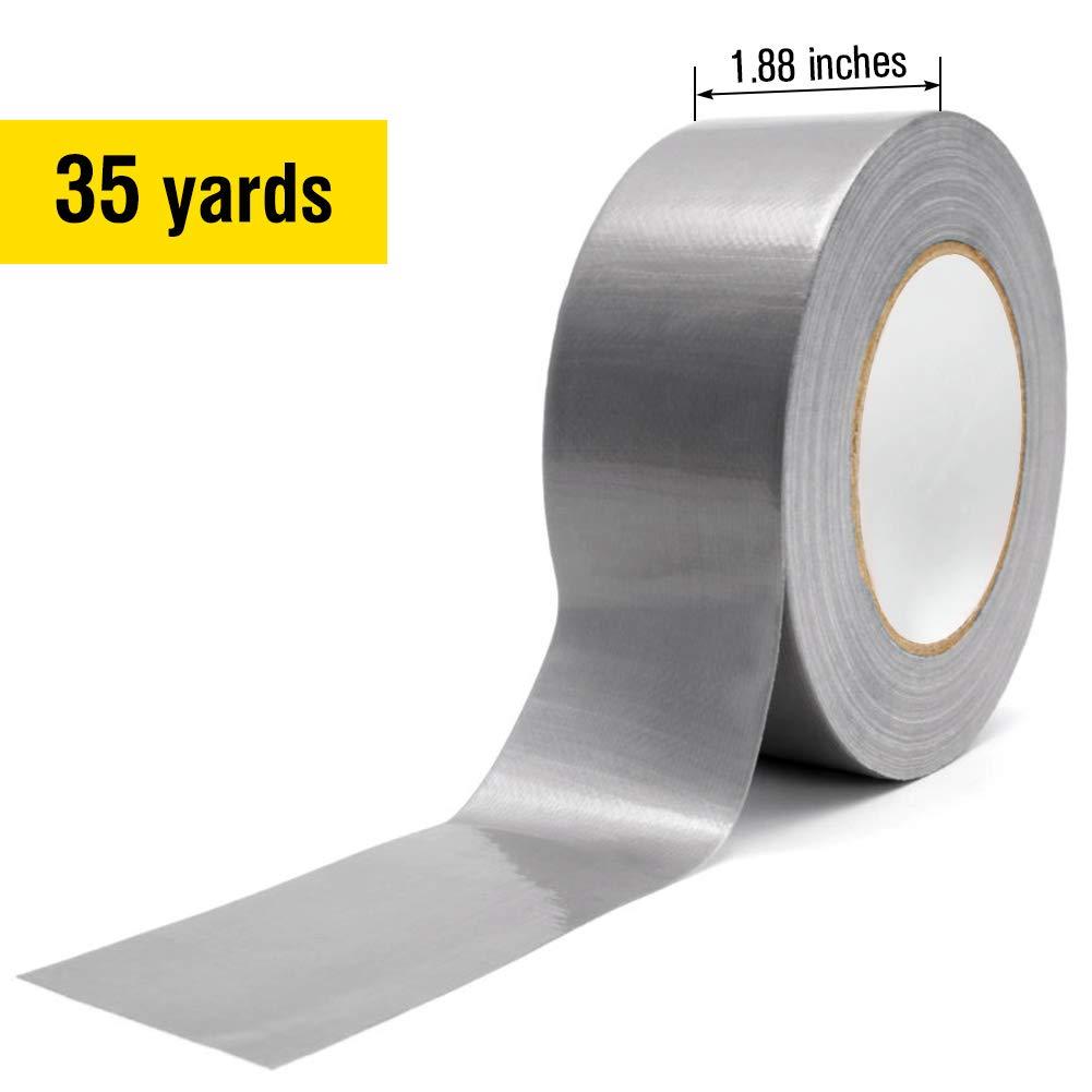 2 inch (48mm) Colored Duct Tape - Industrial Grade ,White[1 Roll], Size: 2 (48mm)
