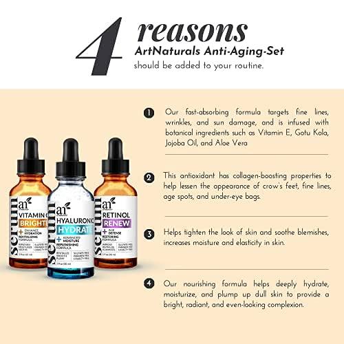 ArtNaturals Vitamin-C and Retinol Serum – (2 x 1 Fl Oz / 30ml) - Holiday  Gift Set - Wrinkle & Dark Circle Remover (Morning & Night Anti Aging  Therapy)