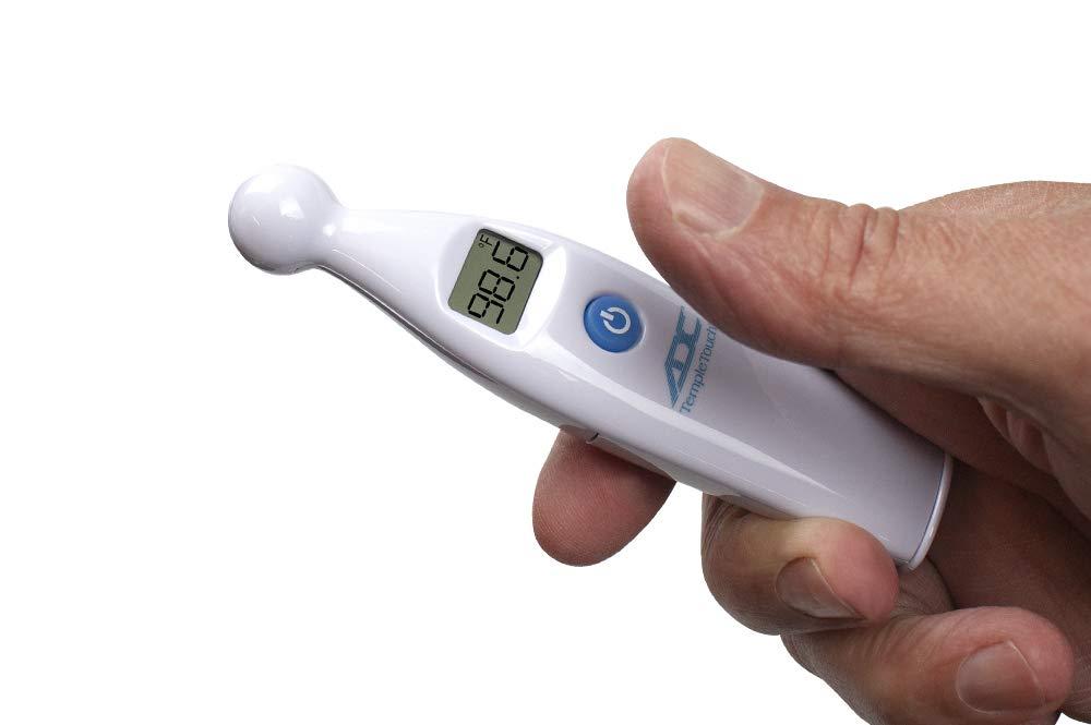 ADC Temple Touch Digital Fever Thermometer, Non Invasive and Quick Read