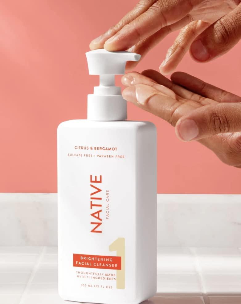 Native Facial Cleanser (Citrus & Bergamot) 12 fl oz / 1 Pack Sulfate Free Paraben Free Dye Free