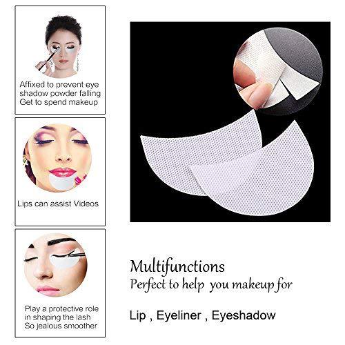 LKE 100pcs Eyeshadow Stencils makeup tape Professional Lint Free Under Eye  Eyeshadow Gel Pad Patches eyeliner tape for Eyelash Extensions/Lip Makeup  supplies